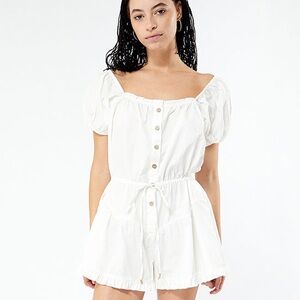 NWT 🌿 Free People “A Sight For Sore Eyes” Romper | Ivory | Medium 🌿